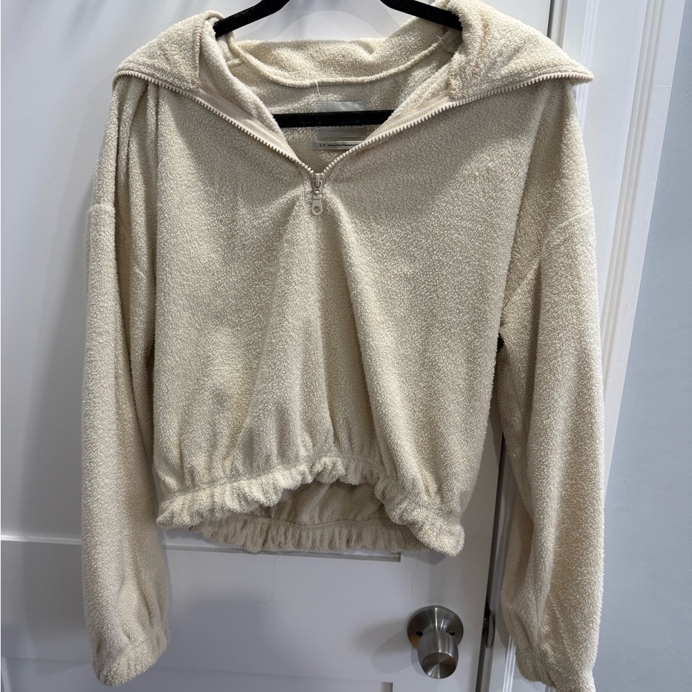 Urban Outfitters Cream Fleece Pullover